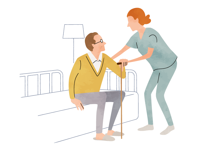 男性を解除する女性介護士